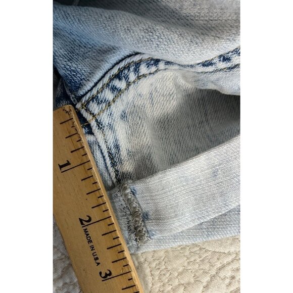 BLANK NYC High-Waist Light Blue Acid Wash Denim Paperbag Shorts Tie Belt Size 28 - Picture 14 of 14